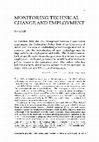 Research paper thumbnail of Monitoring technical change and employment