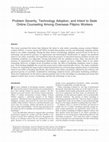 Research paper thumbnail of Problem Severity, Technology Adoption, and Intent to Seek Online Counseling Among Overseas Filipino Workers