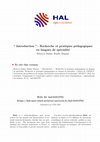 Research paper thumbnail of « Introduction » : Recherche et pratiques pédagogiques en langues de spécialité