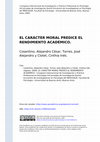 Research paper thumbnail of El Carácter Moral Predice El Rendimiento Académico