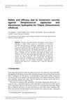 Research paper thumbnail of Safety and efficacy test to immersion vaccine against Streptococcus agalactiae and Aeromonas hydrophila for Tilapia (Oreochromis niloticus)