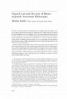 Research paper thumbnail of Natural Law and the Law of Moses in Jewish Averroistic Philosophy