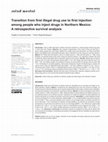 Research paper thumbnail of Transition from first illegal drug use to first injection among people who inject drugs in Northern Mexico: A retrospective survival analysis