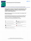 Research paper thumbnail of Geographical origin of imported and domestic teas (Camellia sinensis) from Turkey as determined by stable isotope signatures