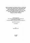 Research paper thumbnail of Development of Inductively Coupled Plasma Spectroscopic Methods for the Determination of Metals in Beluga (Delphinapterus Leucas) and Pygmy Sperm (Kogia Breviceps)