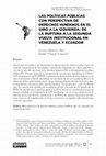 Research paper thumbnail of Las Políticas Públicas Con Perspectiva De Derechos Humanos en El Giro a La Izquierda. De La Ruptura a La Segunda Vuelta Institucional en Venezuela y Ecuador