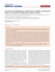 Research paper thumbnail of Association of polypharmacy with postural instability and impaired balance in community-dwelling older adults in Turkey