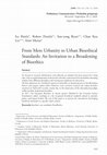 Research paper thumbnail of From mere urbanity to urban bioethical standards