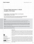 Research paper thumbnail of Foreign Body Aspiration in Adult: Analysis of 28 Cases