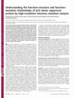 Research paper thumbnail of Understanding the function–structure and function–mutation relationships of p53 tumor suppressor protein by high-resolution missense mutation analysis