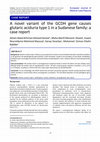 Research paper thumbnail of A novel variant of the GCDH gene causes glutaric aciduria type 1 in a Sudanese family: a case report