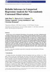 Research paper thumbnail of Reliable Inference in Categorical Regression Analysis for Non‐randomly Coarsened Observations