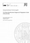 Research paper thumbnail of Statistical modeling under partial identification: Distinguishing three types of identification regions in regression analysis with interval data