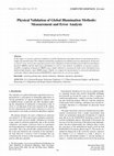 Research paper thumbnail of Physical Validation of Global Illumination Methods: Measurement and Error Analysis