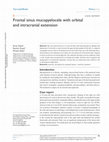 Research paper thumbnail of Frontal sinus mucopyelocele with orbital and intracranial extension