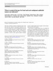 Research paper thumbnail of When is surgical therapy for head and neck malignant epithelial tumors not indicated?