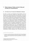 Research paper thumbnail of Niklas Luhmann: Medien zwischen Erfolg und Anschluss der Kommunikation