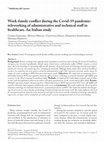 Research paper thumbnail of Work-family conflict during the Covid-19 pandemic: teleworking of administrative and technical staff in healthcare. An Italian study