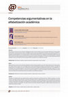 Research paper thumbnail of Competencias argumentativas en la alfabetización académica