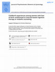 Research paper thumbnail of Childbirth experiences among women with fear of birth randomized to internet-based cognitive therapy or midwife counseling