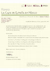 Research paper thumbnail of Presentación del Fondo de La Casa de España (Ciudad de México - El Colegio de México)