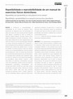 Research paper thumbnail of Repeatability and reproducibility of a home physical exercise manual