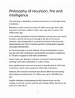 Research paper thumbnail of Philosophy of recursion, fire and intelligence