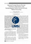 Research paper thumbnail of Maximal Overlap Discrete Wavelet Transform, Graph Theory And Backpropagation Neural Network In Stock Market Forecasting