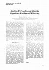 Research paper thumbnail of Analisa Perbandingan Kinerja Algoritma Kolaboratif Filtering