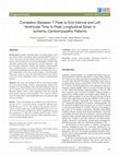 Research paper thumbnail of Correlation Between T Peak to End Interval and Left Ventricular Time to Peak Longitudinal Strain in Ischemic Cardiomyopathy Patients