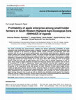 Research paper thumbnail of Profitability of apple enterprise among small-holder farmers in South Western Highland Agro-Ecological Zone (SWHAEZ) of Uganda