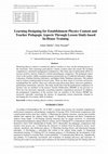 Research paper thumbnail of Learning Designing for Establishment Physics Content and Teacher Pedagogic Aspects Through Lesson Study-based In-House Training