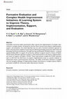 Research paper thumbnail of Formative Evaluation and Complex Health Improvement Initiatives: A Learning System to Improve Theory, Implementation, Support, and Evaluation