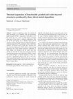 Research paper thumbnail of Thermal expansion of functionally graded and wafer-layered structures produced by laser direct metal deposition