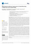 Research paper thumbnail of Risk Factors for Bovine Cysticercosis in North-West Italy: A Multi-Year Case-Control Study