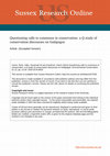 Research paper thumbnail of Questioning calls to consensus in conservation: a Q study of conservation discourses on Galápagos