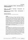 Research paper thumbnail of História da Psicologia Política: Heterogeneidade e institucionalização History of Political Psychology: Heterogeneity and institutionalization Historia de la Psicología Política: Heterogeneidad e institucionalización