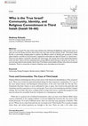 Research paper thumbnail of Who is the True Israel? Community, Identity, and Religious Commitment in Third Isaiah (Isaiah 56–66)