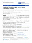 Research paper thumbnail of Predictors of response and anti-TNF drugs comparative efficacy