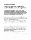 Research paper thumbnail of A demonstrated magnetoreception may have contributed to ancient migration