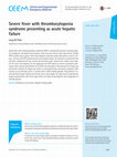 Research paper thumbnail of Severe fever with thrombocytopenia syndrome presenting as acute hepatic failure