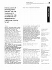 Research paper thumbnail of Introduction of photodynamic therapy for the treatment of neovascular age-related macular degeneration: tracking a moving target