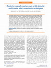 Research paper thumbnail of Posterior capsule rupture rate with akinetic and kinetic block anesthetic techniques