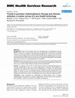 Research paper thumbnail of Trends in provision of photodynamic therapy and clinician attitudes: a tracker survey of a new health technology