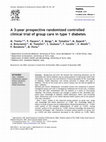 Research paper thumbnail of A 3-year prospective randomized controlled clinical trial of group care in type 1 diabetes