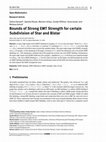 Research paper thumbnail of Bounds of Strong EMT Strength for certain Subdivision of Star and Bistar