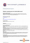 Research paper thumbnail of Patients’ Continuing Use of an Online Health Record: A Quantitative Evaluation of 14,000 Patient Years of Access Data