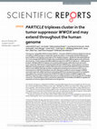 Research paper thumbnail of PARTICLE triplexes cluster in the tumor suppressor WWOX and may extend throughout the human genome