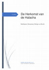 Research paper thumbnail of De Herkomst van de Halacha