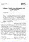 Research paper thumbnail of Propagation of non-linear circularly polarised Alfv�n waves in a homogeneous medium